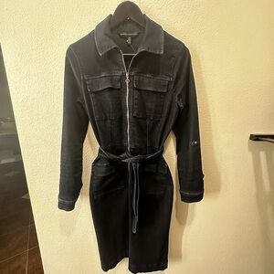 WHBM knee high dress, size 6, dark denim